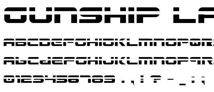 Gunship Laser font